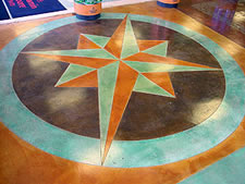 Concrete Control Joints Saw cuts and staining. Photo courtesy of QC Construction Products. Control joints can be more than utilitarian cuts. With a little imagination, they can transform a slab of concrete into a cement canvas that livens up the landscape.