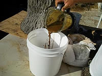 How to get rid of spots when adding color to your microtoppings. 4. The blended mix is ready to go. 