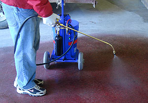 The Patriot Spraysafe System, which will make its debut at the 2007 World of Concrete, is billed by its manufacturer as the first professional low-pressure sprayer.