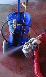 Additionally, onboard spray tips that are an integral component of the system come in five sizes, allowing the user to control flow. 