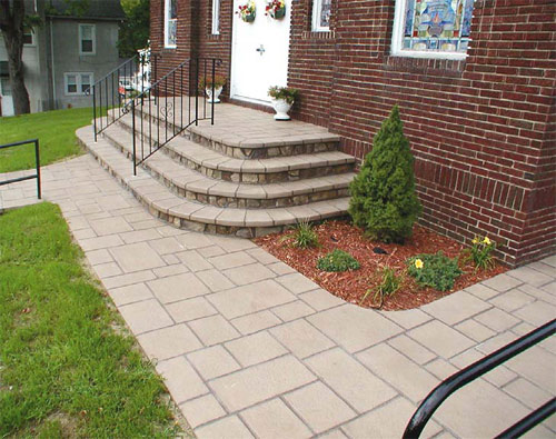 Overlay/stamped, Less than 1,500 square feet First Place: Unique Concrete, West Milford, N.J. Hamburg Baptist Church, Hamburg, N.J.
