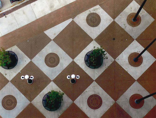 Stencil, Greater than 1,500 square feet First Place: Todd Rose Decorative Concrete Inc., Lincoln, Neb. Terra Centre, Sioux City, Iowa